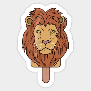 Animal Popsicle Lion Head Ice Cream Summer Gift Sticker